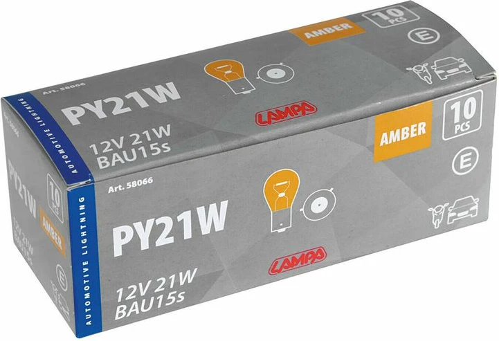 Lampa 12v 21w Py21w Portokall Bau15s 10/1 Kuti D Shtrember