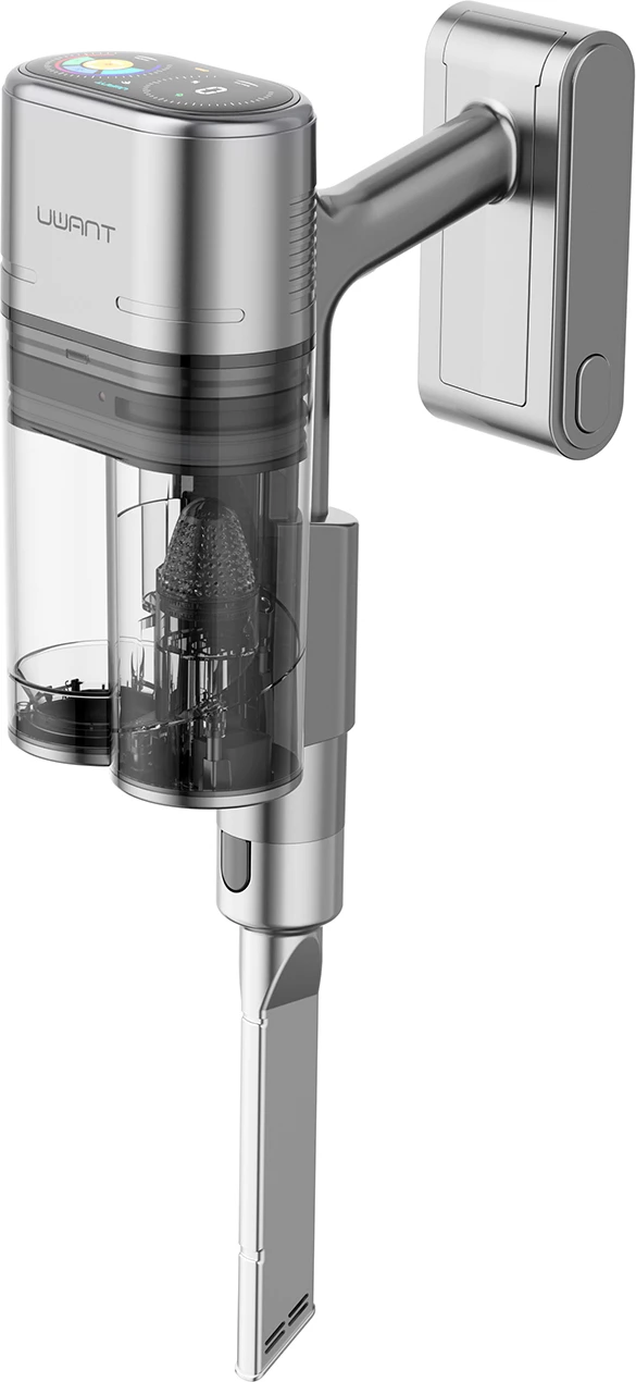 Fshesë me korrent pa kabllo UWANT V100, 200AW, 20000mAh, Gri, set me bazë 4-në-1