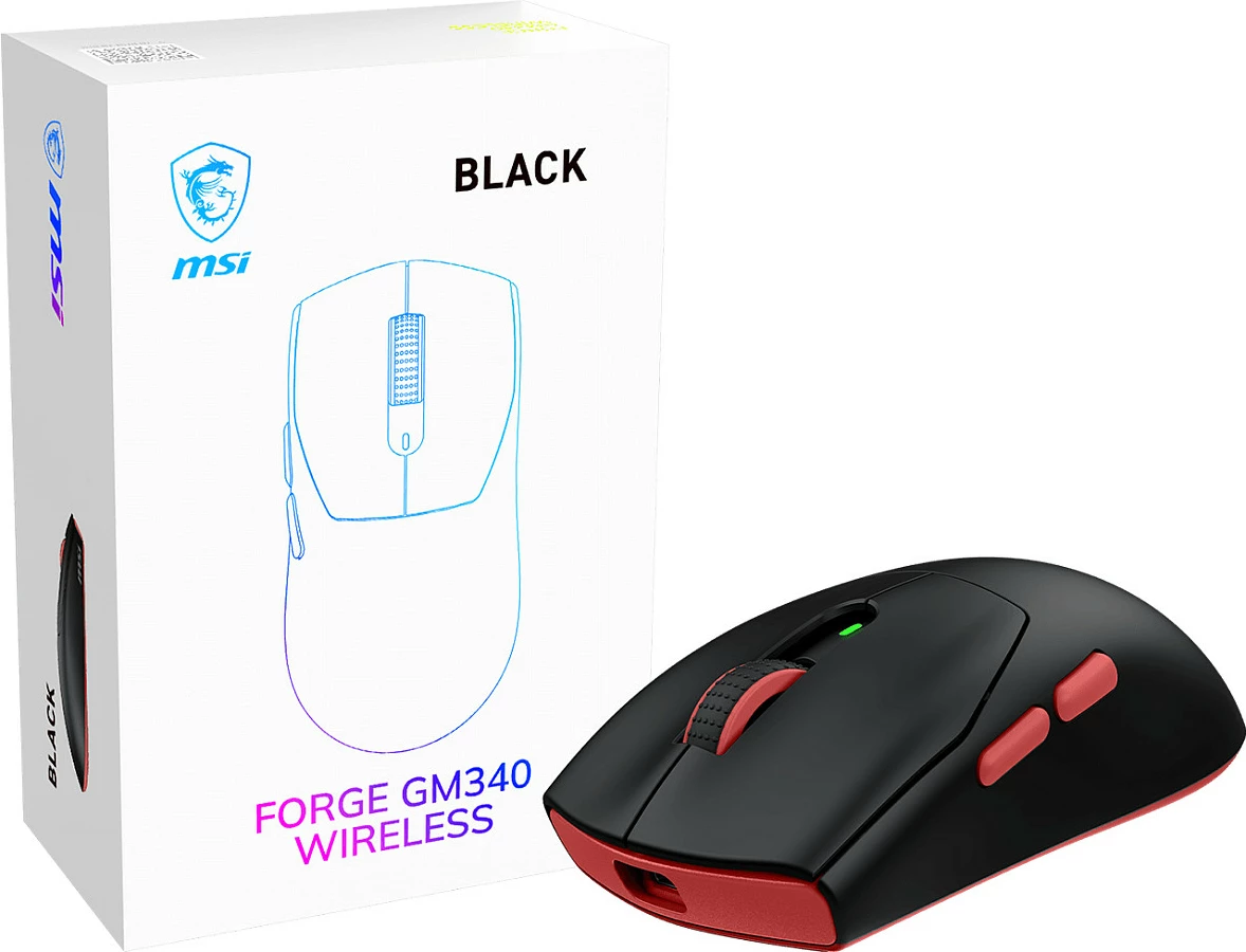 Maus gaming wireless MSI Forge GM340 W, 12000 DPI, Bluetooth 5.2, i zi