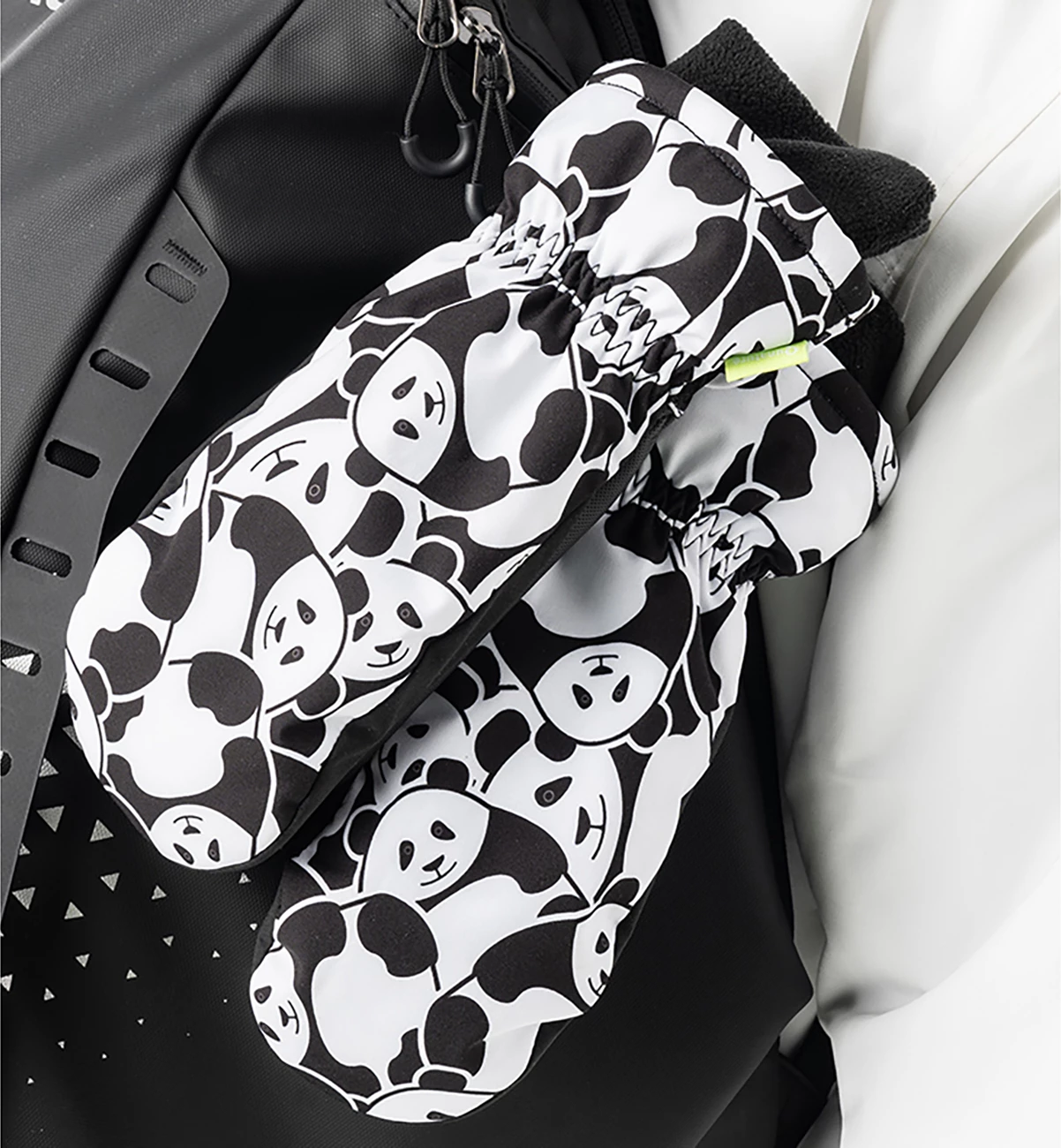 Doreza ski për fëmijë Qunature Panda Heat Transfer, S, e zezë/e bardhë