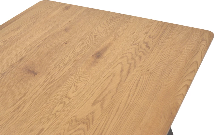 Tavolinë Winor, ngjyrë natyrale, këmbë metalike të zeza, 140x80x75cm