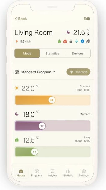 Radiator panel konveksion me Wi‑Fi MILL Invisible Smart PA400WIFI4 400W, i bardhë