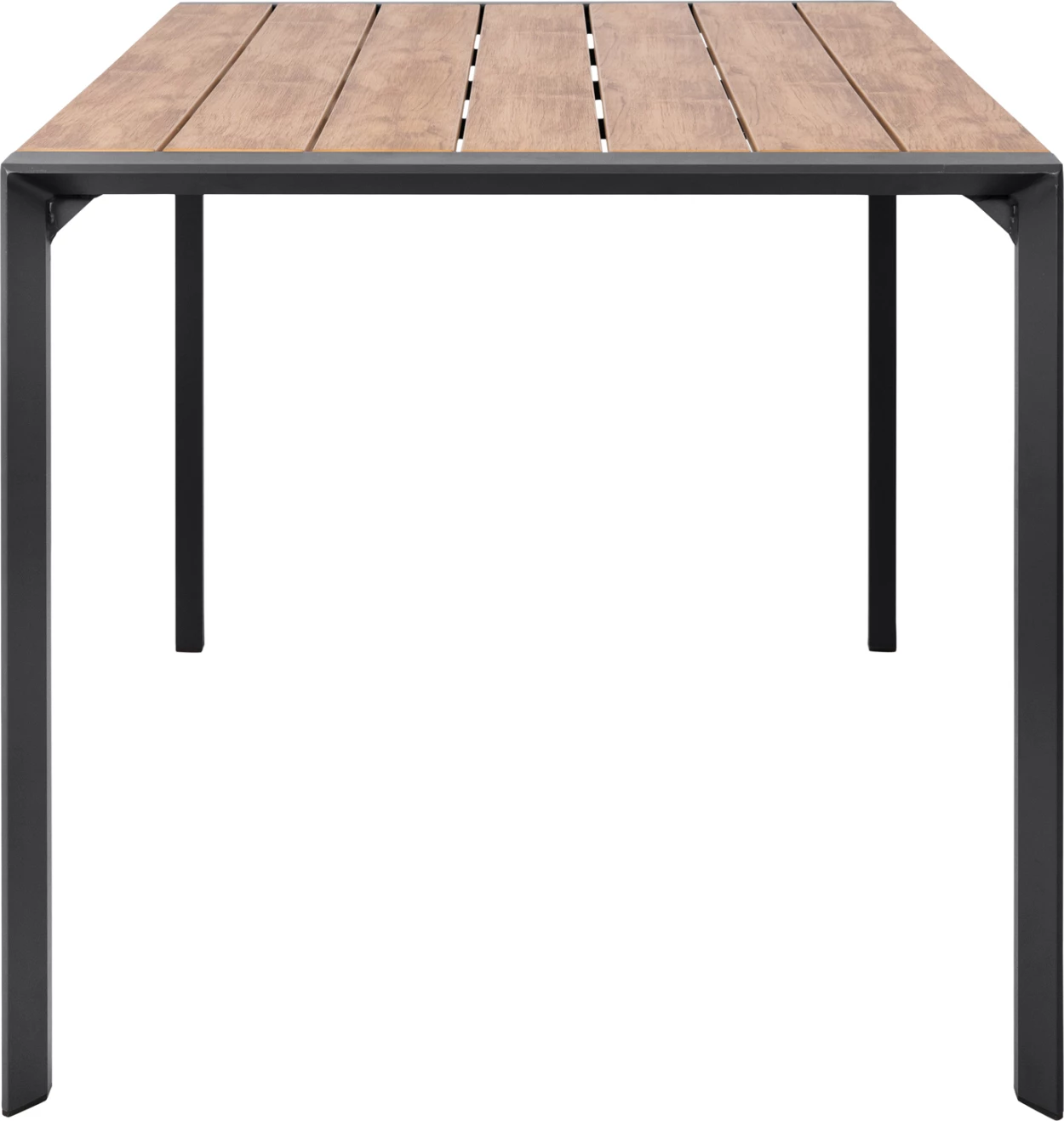 Tavolinë për terasë GOYA FH6059.03 alumini, ngjyrë antracit, sipërfaqe tavoline polywood, 160x80x75 cm