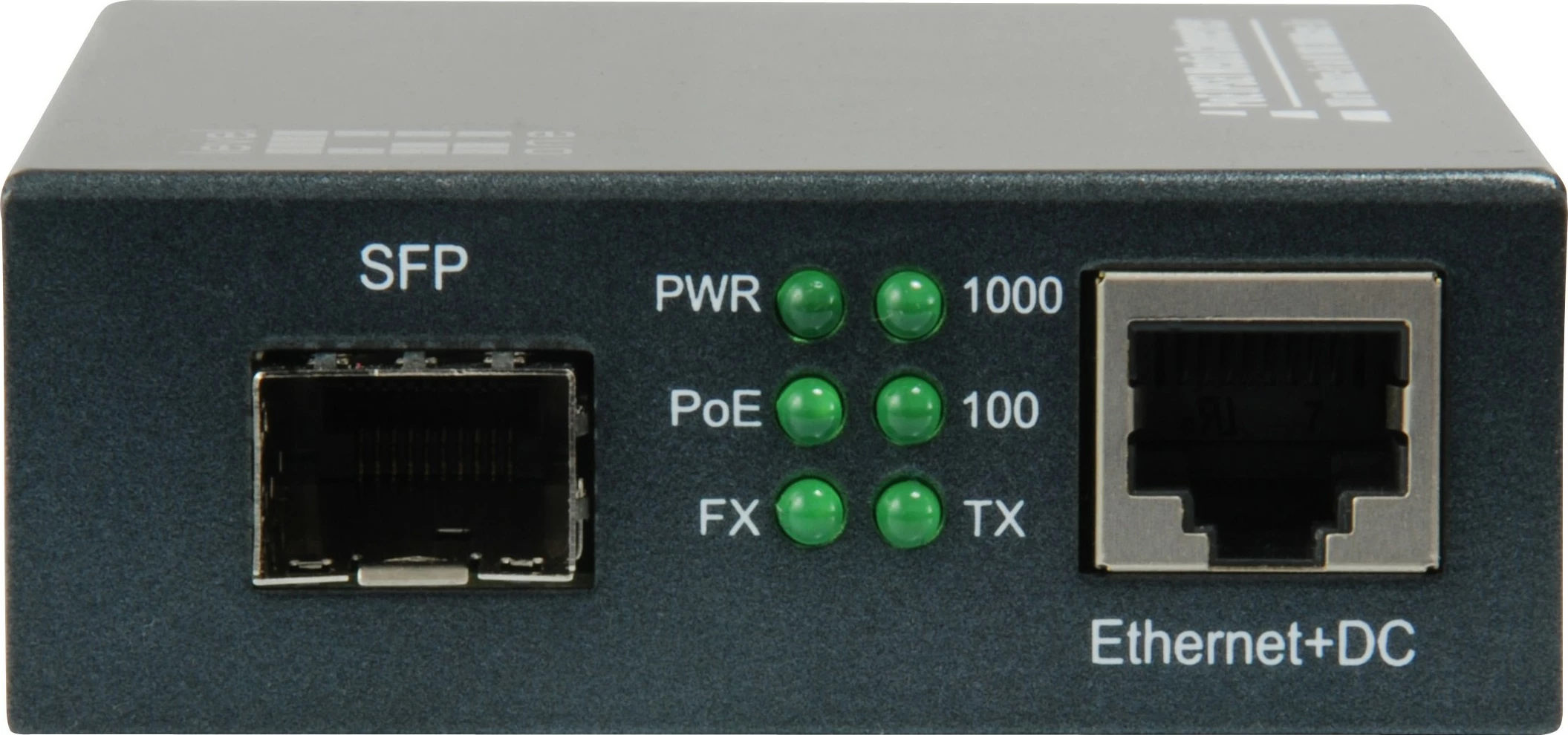 Konvertues media Level One GVT-2012, 10/100/1000T në 1000SX PoE, SFP, i zi