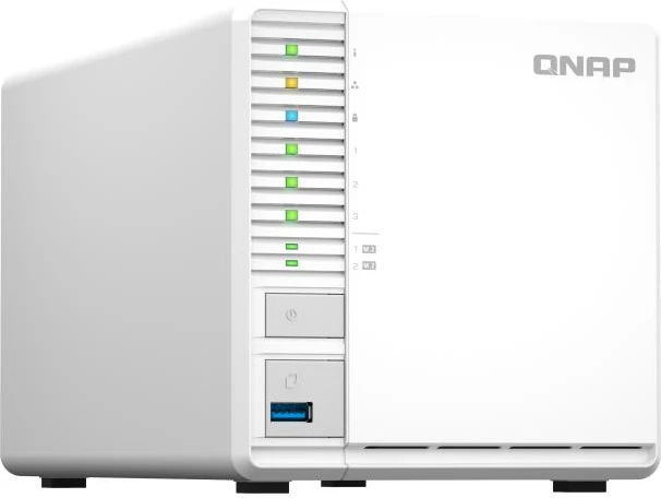 Server ruajtjeje NAS QNAP TS-364-8G, 8GB RAM, 3-bay, 2.5GbE, M.2 SSD, i bardhë