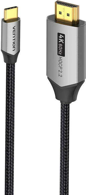 Kabllo USB-C në HDMI Vention CRBBG, 1.5m, 4K 60Hz, e zezë