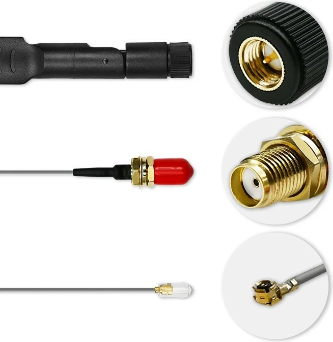 Antenë Wi-Fi Qoltec 4G LTE DUAL, 5dBi, omnidireksionale, jashtë, e zezë, set 2 copë