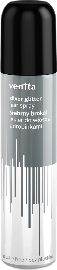 Llak për flokë me shkëlqim Venita Silver Glitter për femra, 75ml