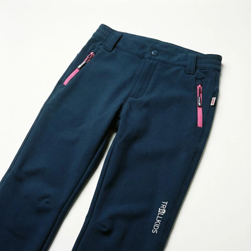 Pantallona softshell për fëmijë Trollkids, blu e errët [Madhësia: 128]