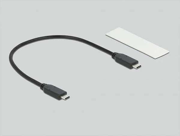 Kasë eksternale për SSD M.2 NVMe DeLOCK, USB-C 20Gbps, tool-free, e argjendtë