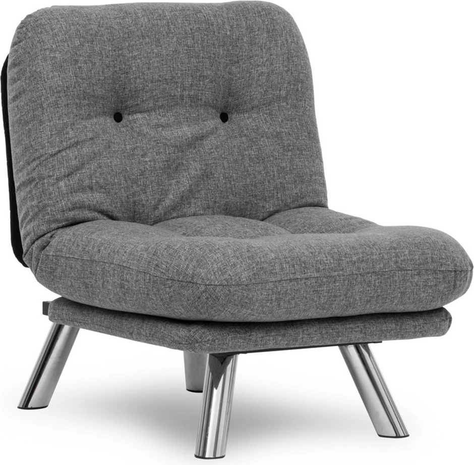 Krevat-karrige një vendësh Atelier del Sofa, Misa Small Solo, gri e çelët