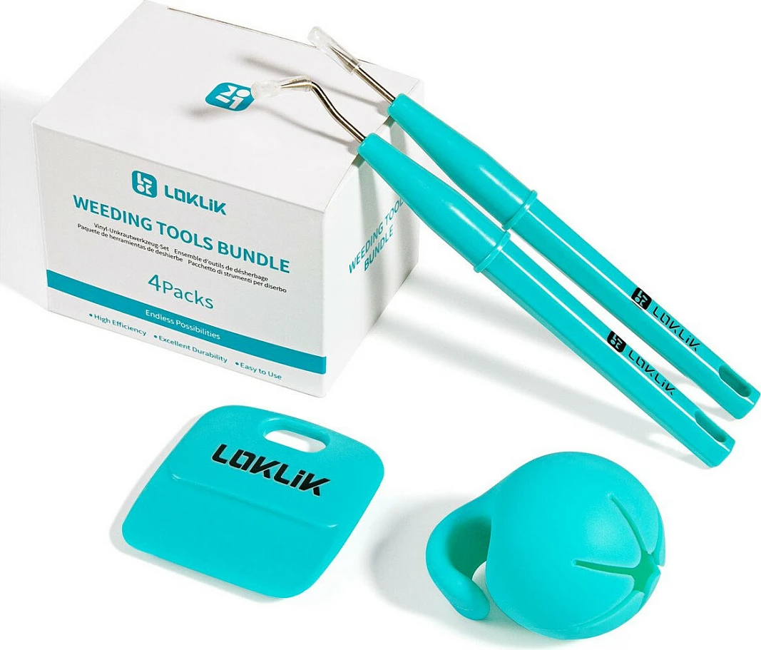 Set veglash për heqje vinili LOKLiK, 4 copë, turkeze