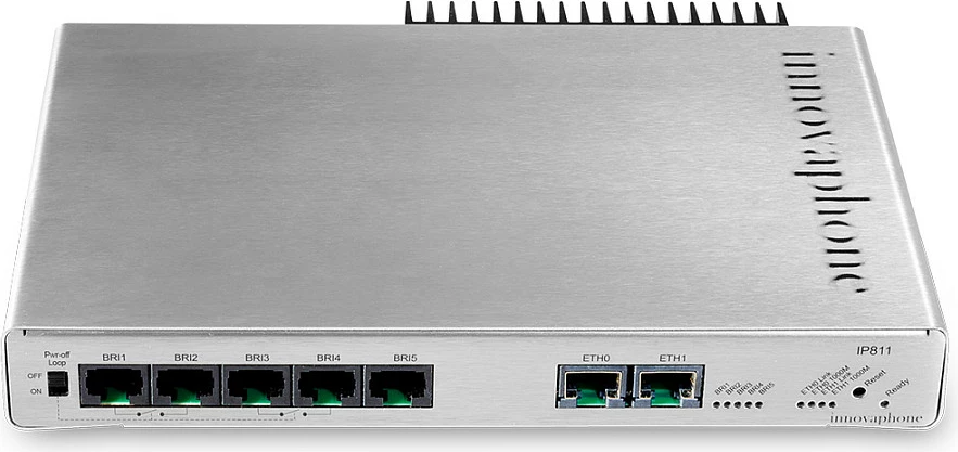 Gateway VoIP Innovaphone IP811, 10 kanale, 2x RJ-45 Gigabit, PoE, argjendtë
