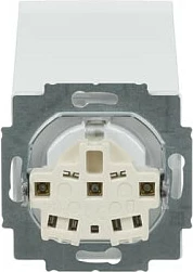 Prizë muri Busch-Jaeger 20 EUK-84, Schuko CEE 7/3, 16A 250V, me kapak mbrojtës, e bardhë