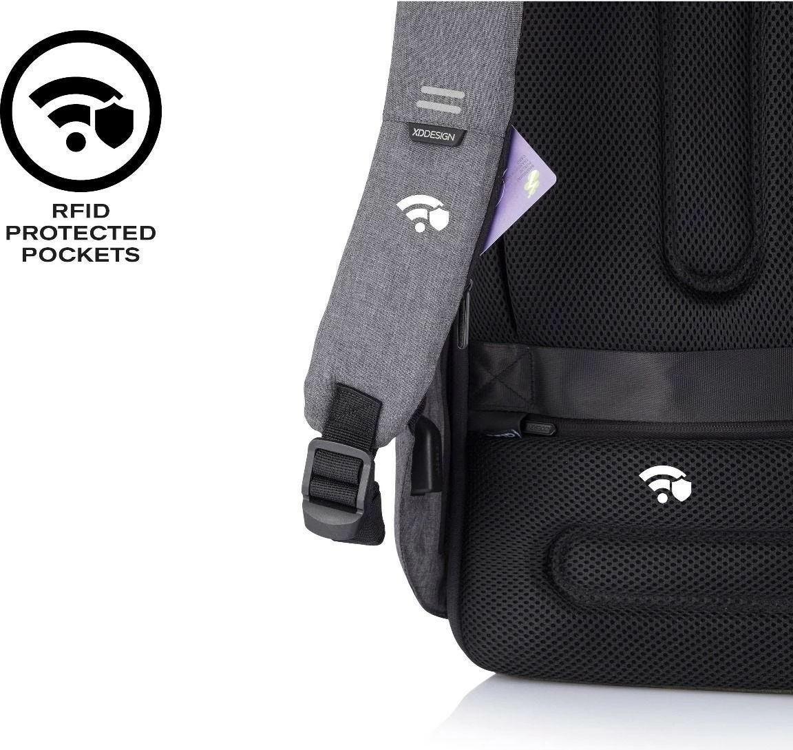 Çantë shpine XD DESIGN BOBBY HERO XL, 20L, për laptop 17", Gri