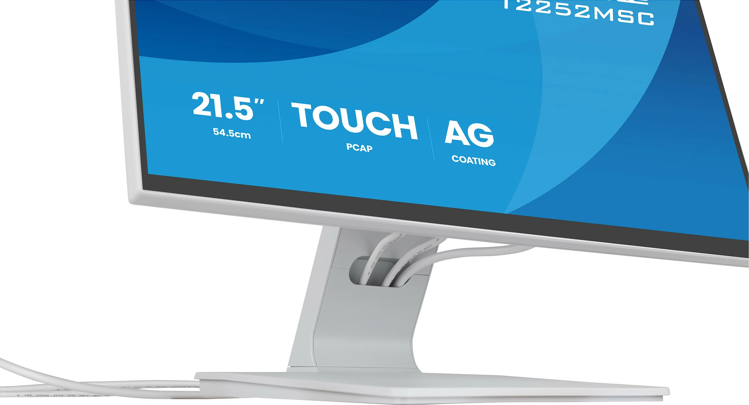 Monitor touch iiyama ProLite T2252MSC-W2AG, 21.5" Full HD, IPS, 10-point, i bardhë