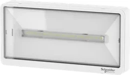 Dritë panike Schneider Electric OVA44010, Exiway Light, kohëzgjatje e përzgjedhshme 1h-3h, 9xLED 0.3W, 110lm, IP42, e bardhë
