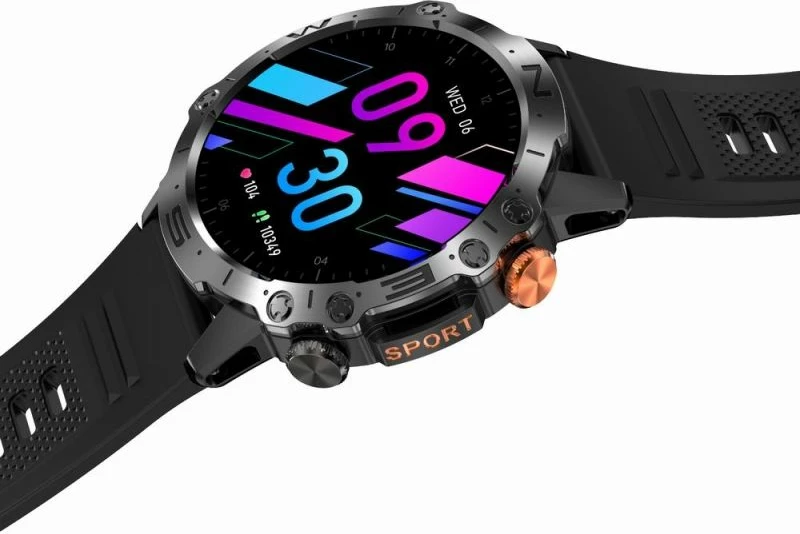 Smartwatch Gravity për meshkuj, e zezë