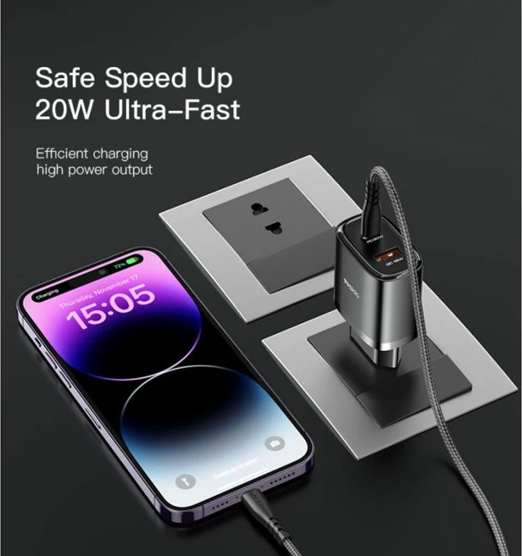 Mbushes Telefoni Usb Dhe Type-c 20w Fast Charge