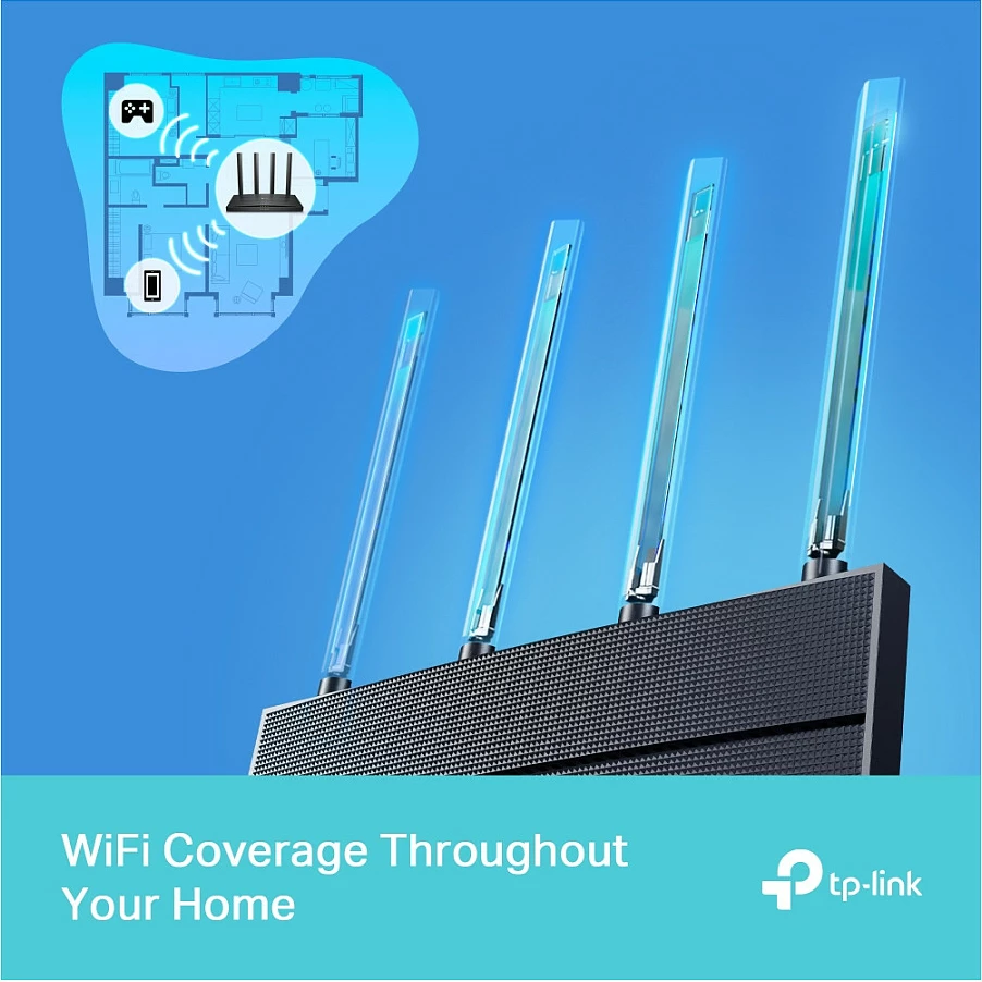 Router Wi‑Fi TP-Link Archer AX18, 4 antena, i zi