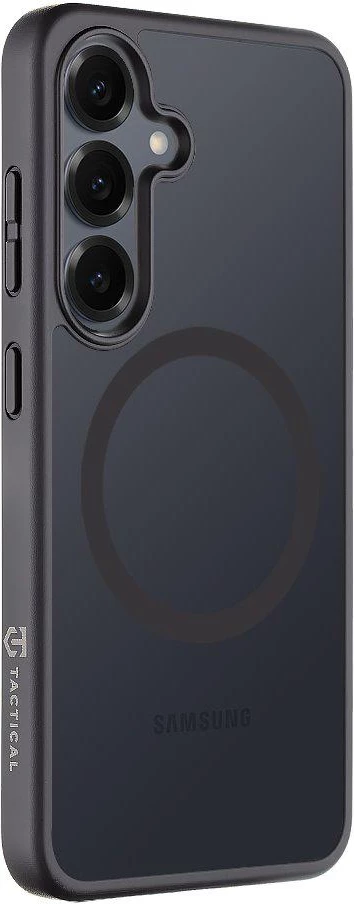 Mbështjellës silikonik Tactical Asphalt MagForce për Samsung Galaxy S25 Plus 5G, MagSafe, anti-shock, transparent i zi