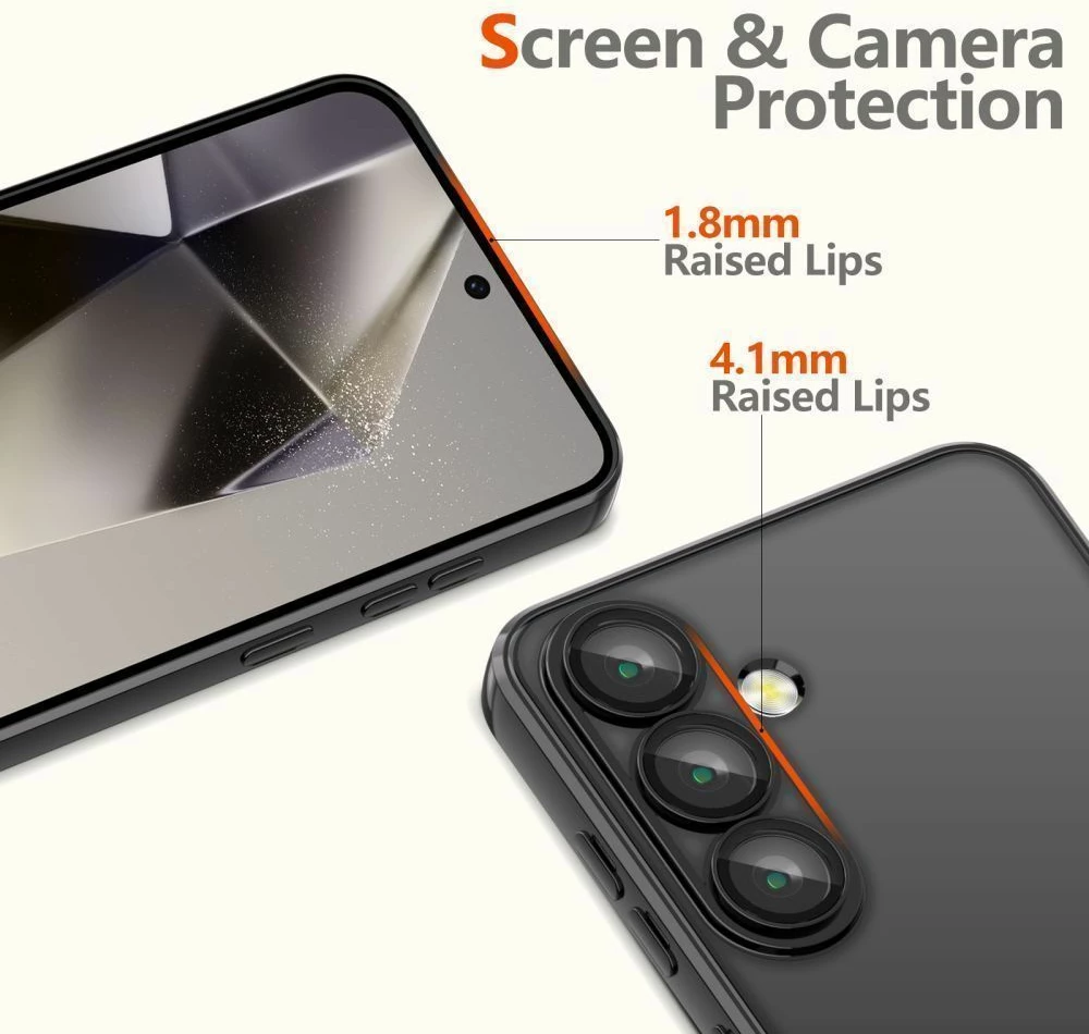 Mbështjellës Tech-Protect MagFlex për Samsung Galaxy S25 FE, kompatibil MagSafe, kornizë e zezë/mbrojtje transparente, set 1 copë, e zezë