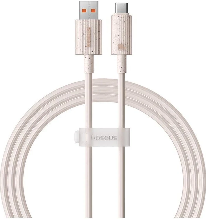 Kabllo Baseus Habitat Series USB-A/USB-C, 100W, 1m, rozë