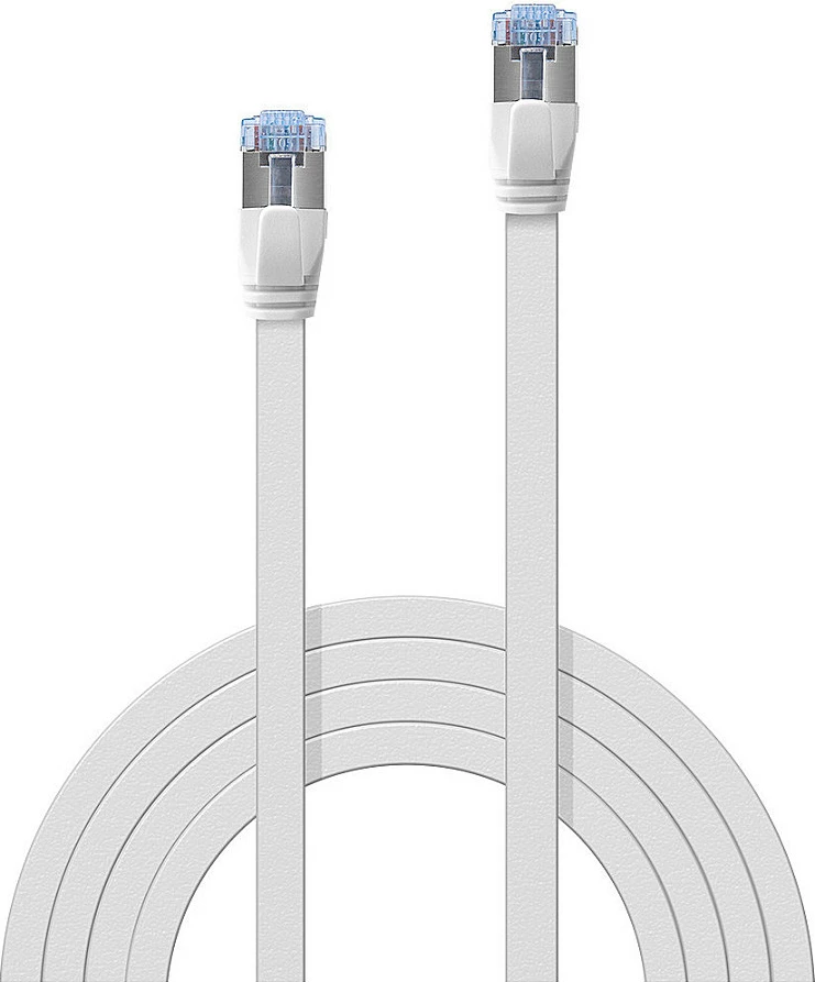Kabl Ethernet LINDY 47544, Cat6a U/FTP i sheshtë, 5m, RJ45, i bardhë