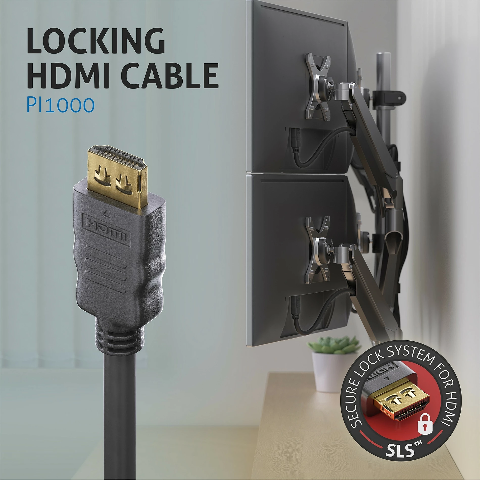 Kabel HDMI PureLink PureInstall, 2m, HDMI 2.0, 18Gbps, e zezë