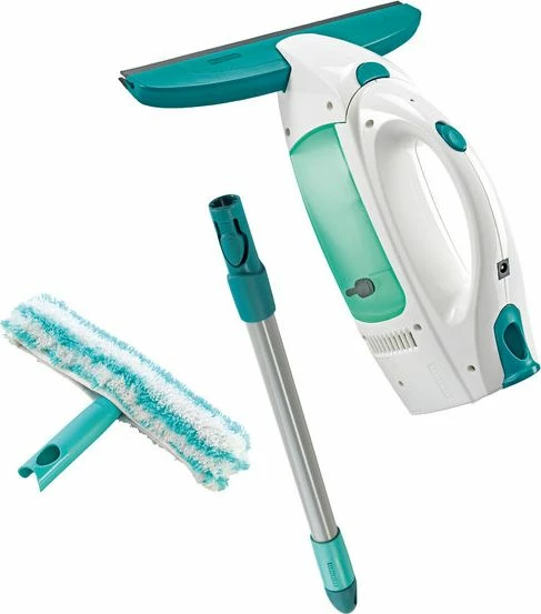 Pastrues dritaresh me bateri Leifheit Dry&Clean 51003, 28 cm, rezervuar 100 ml, set me shkop Click, e bardhë