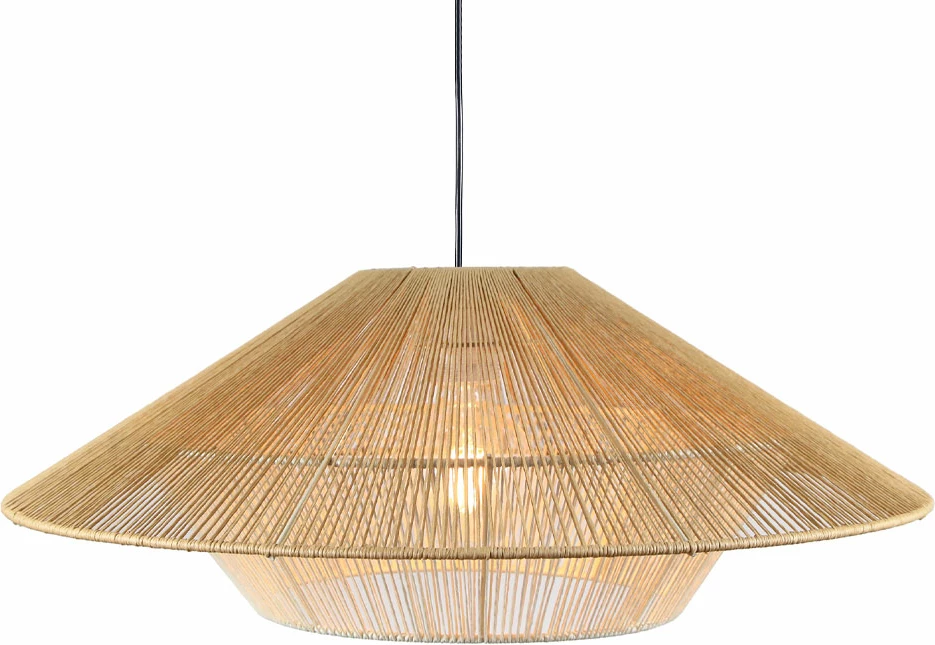 Llambë tavani Hat B, metal, litar natyral, e bardhë, 50x50x19cm