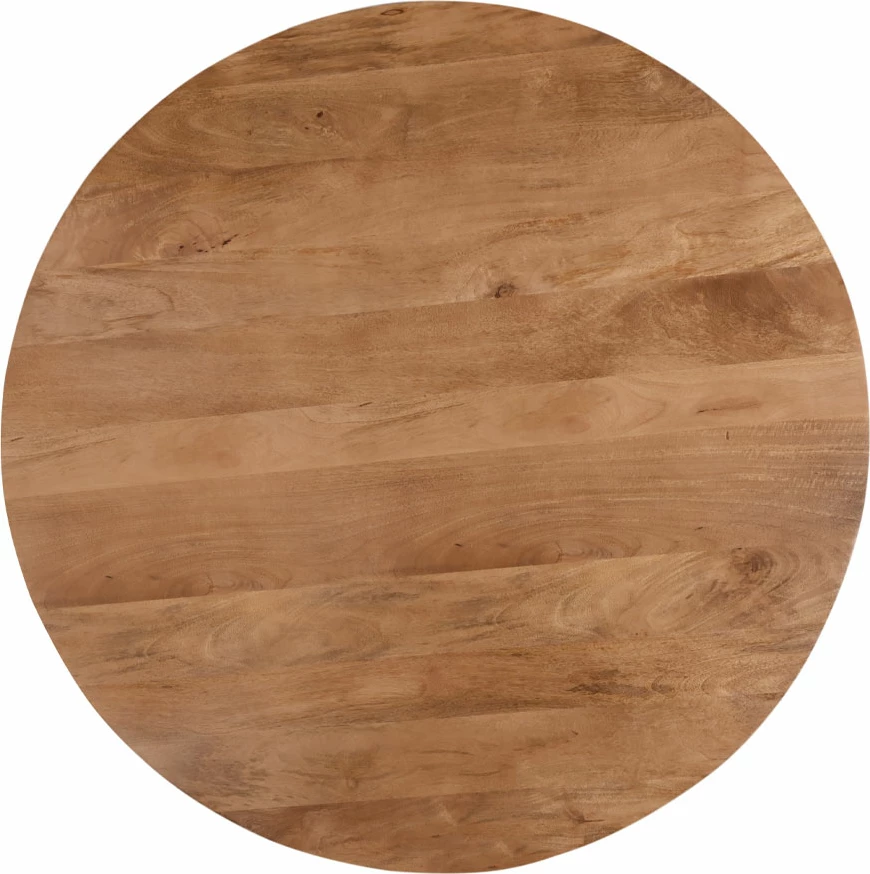 Tavolinë druri mango, ngjyrë natyrale, 120x120x75cm
