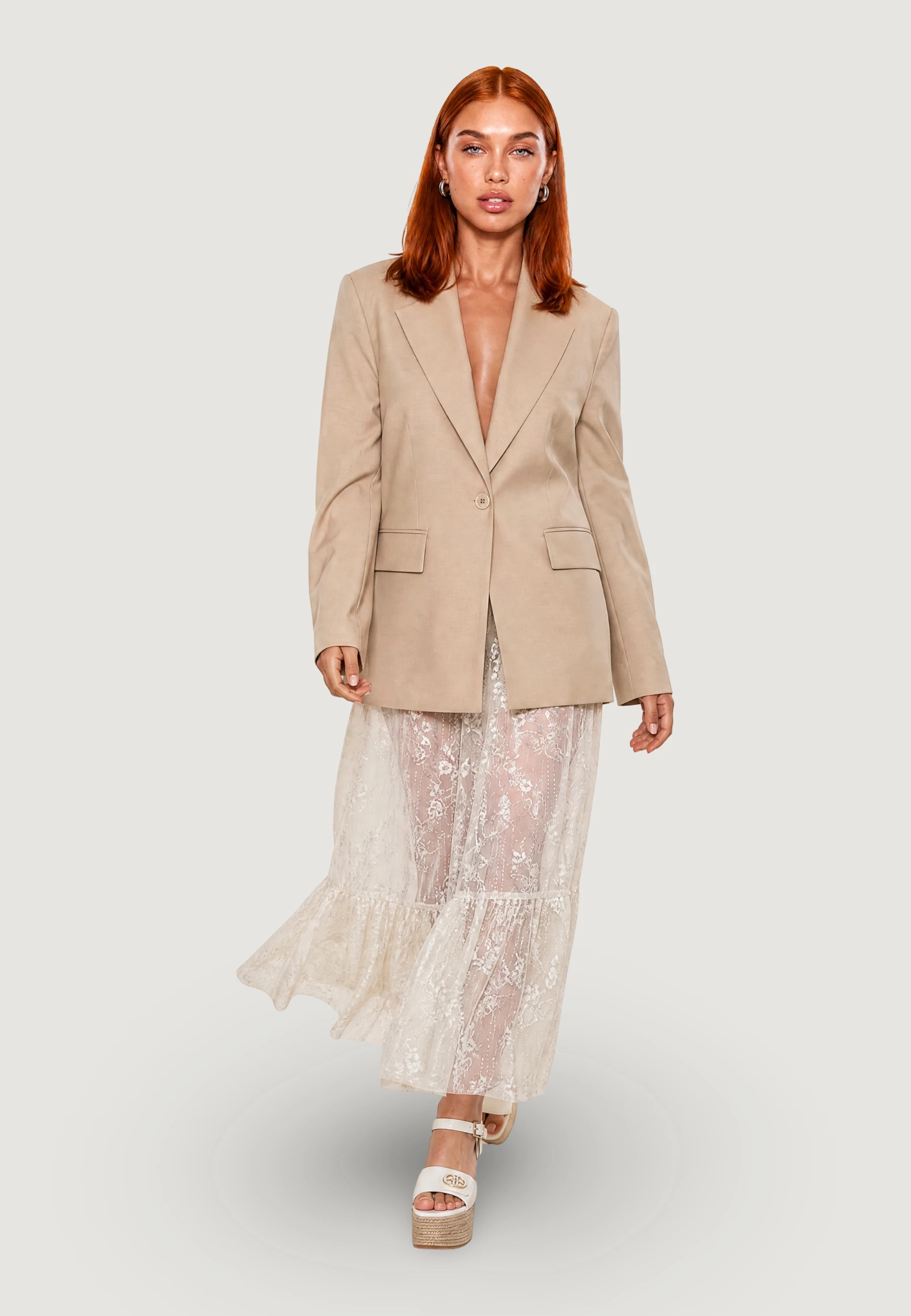 Blazer për femra I am PE26063, bezhë [Madhësia: XS]