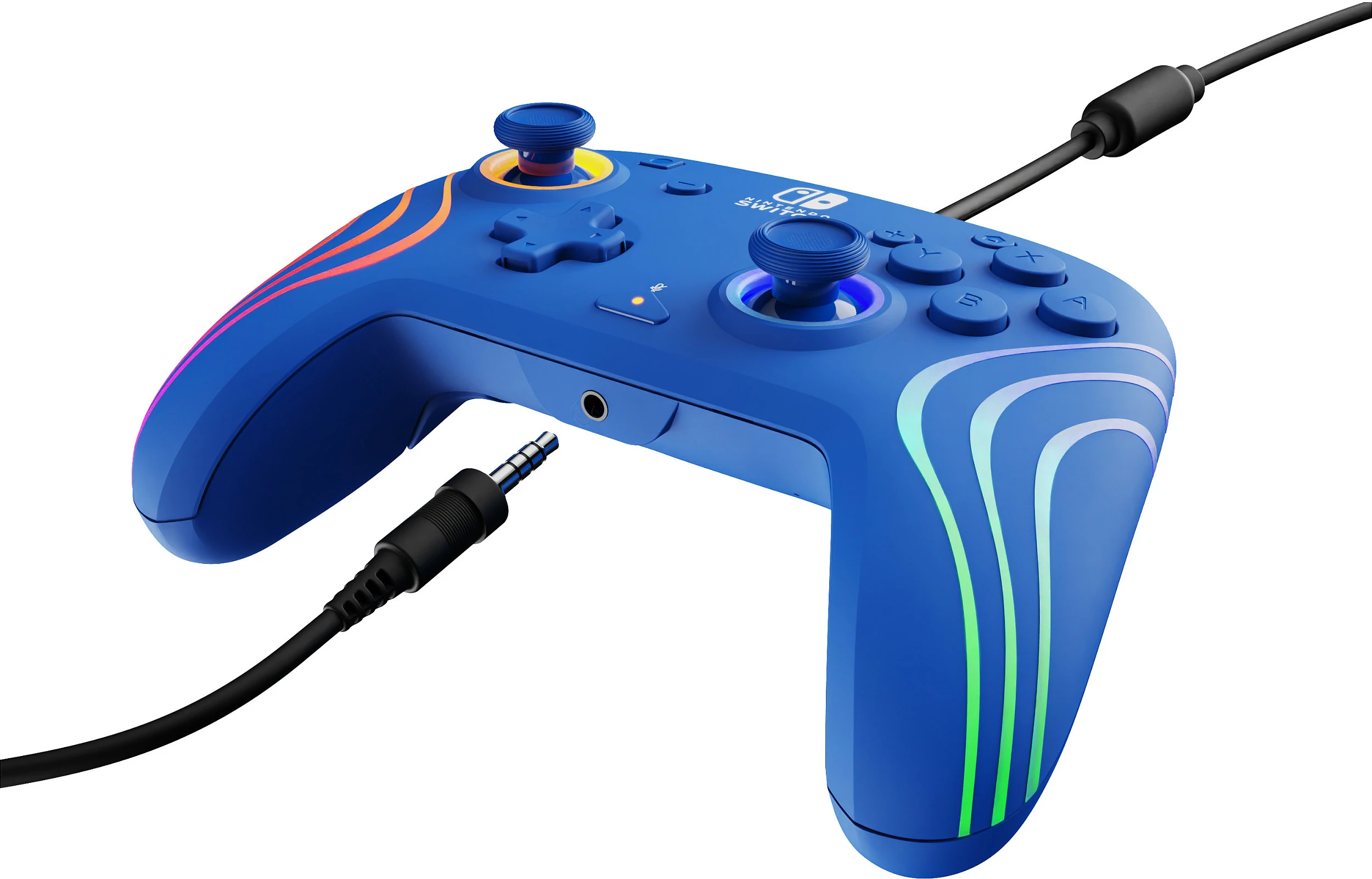 Kontroller PDP Afterglow Wave, për Nintendo Switch/OLED, Wired USB, RGB, blu