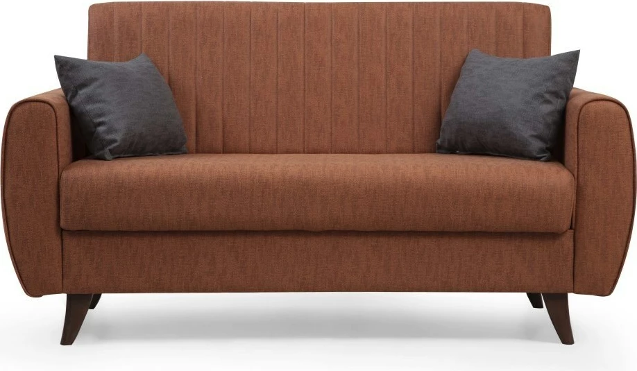 Divan 2-ulësesh që shndërrohet në shtrat, Atelier del Sofa, ngjyrë e kuqe qeramike (Tile Red)