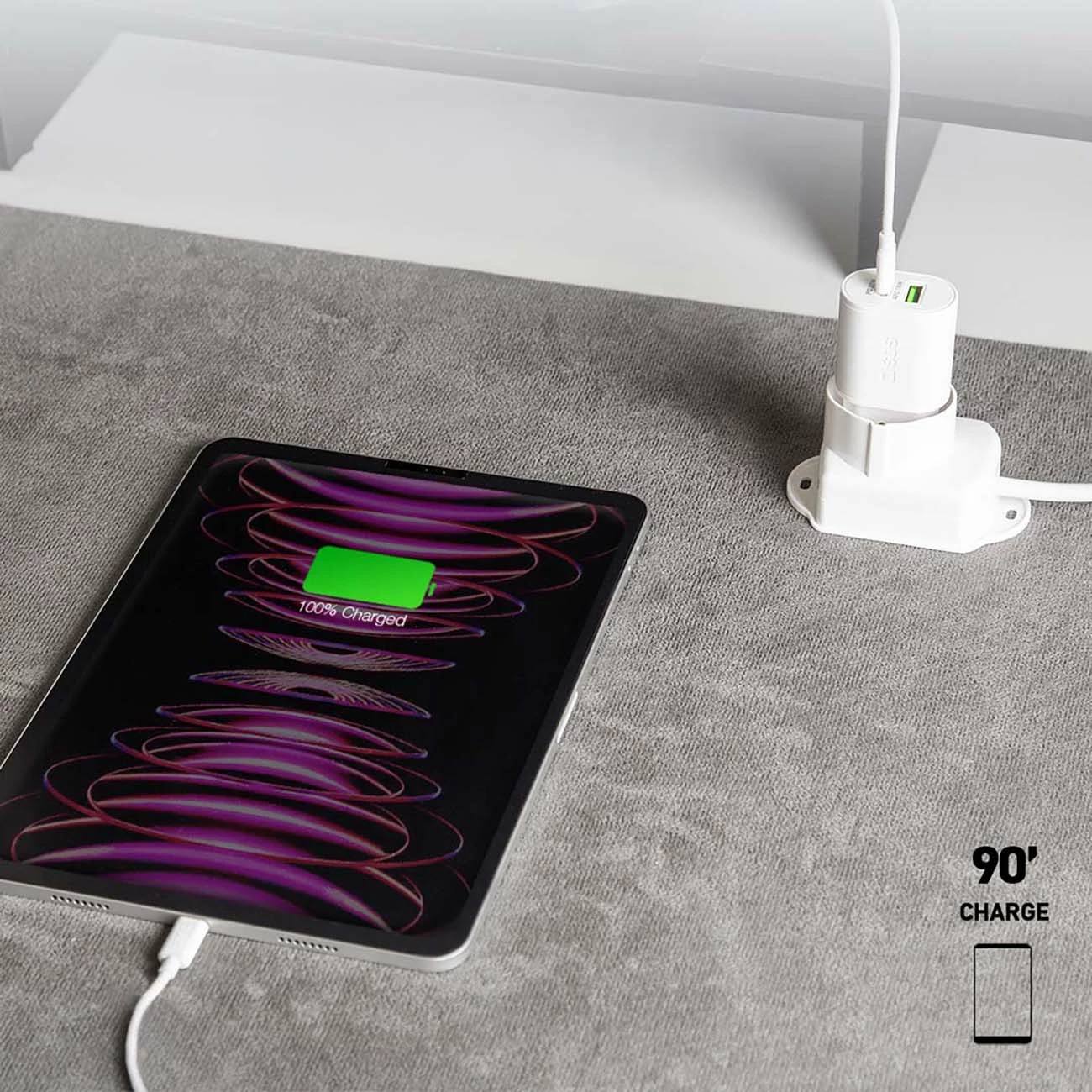 Karikues muri SBS TETRPD20W, 20W, 2 porta USB-A/USB-C, i bardhë