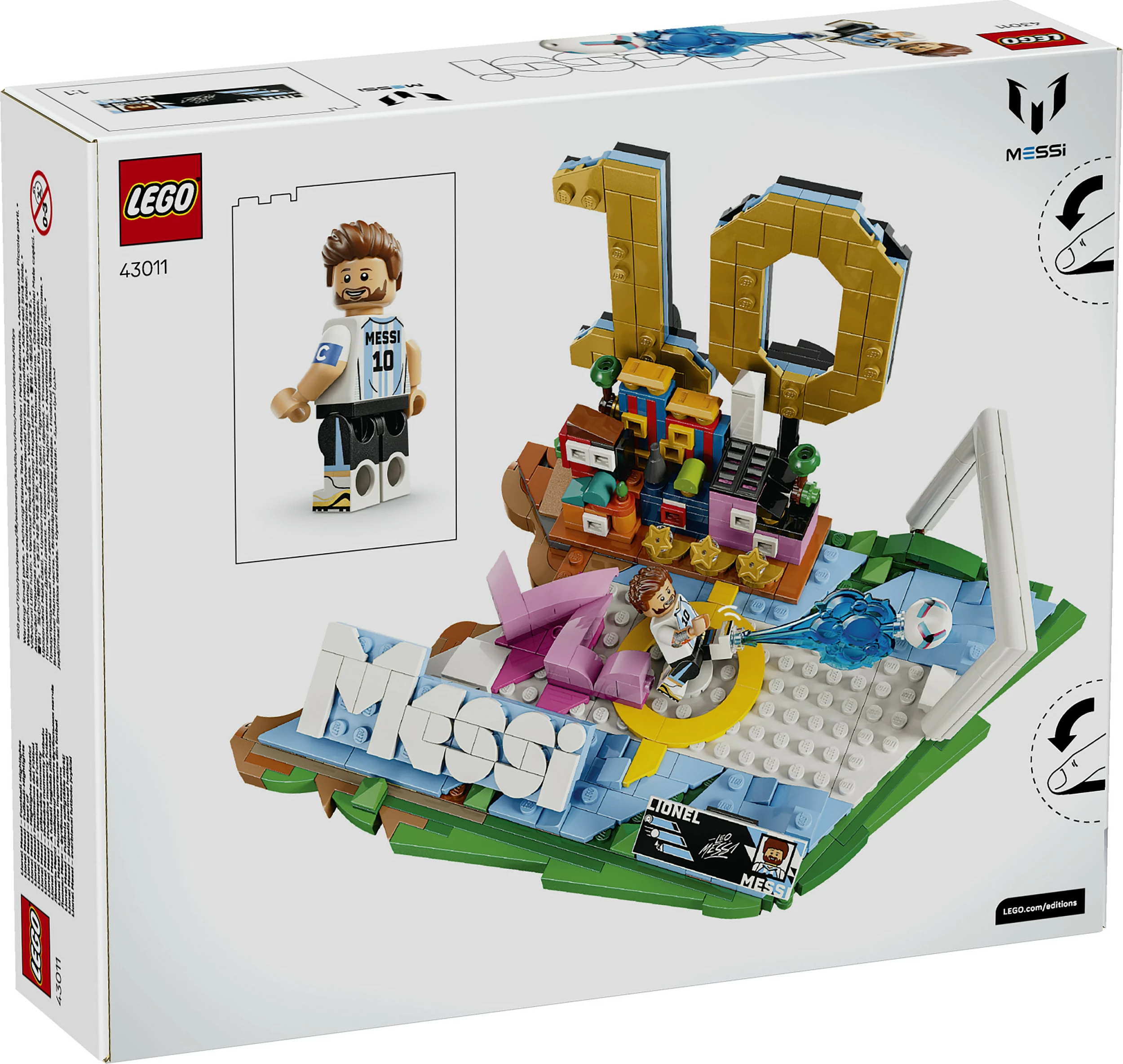 Set ndërtimi LEGO 43011 Lionel Messi Football Highlights, 500 copë, multikolor