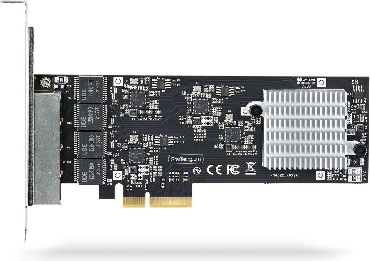 Kartelë rrjeti PCIe StarTech Intel I225-V, 4x RJ-45, 2.5GbE NBASE-T, e brendshme, e zezë