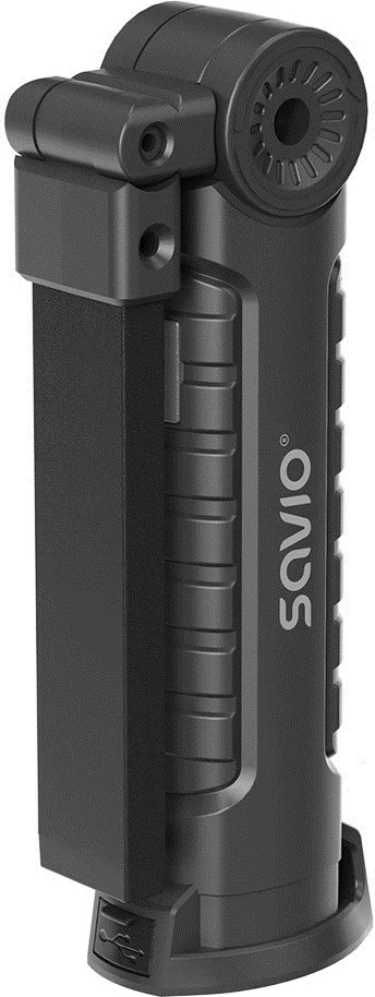 Dritë punëtorie Savio FL-03 COB LED 3W, USB-C, 150 lm, kokë rrotulluese, magnet, e zezë