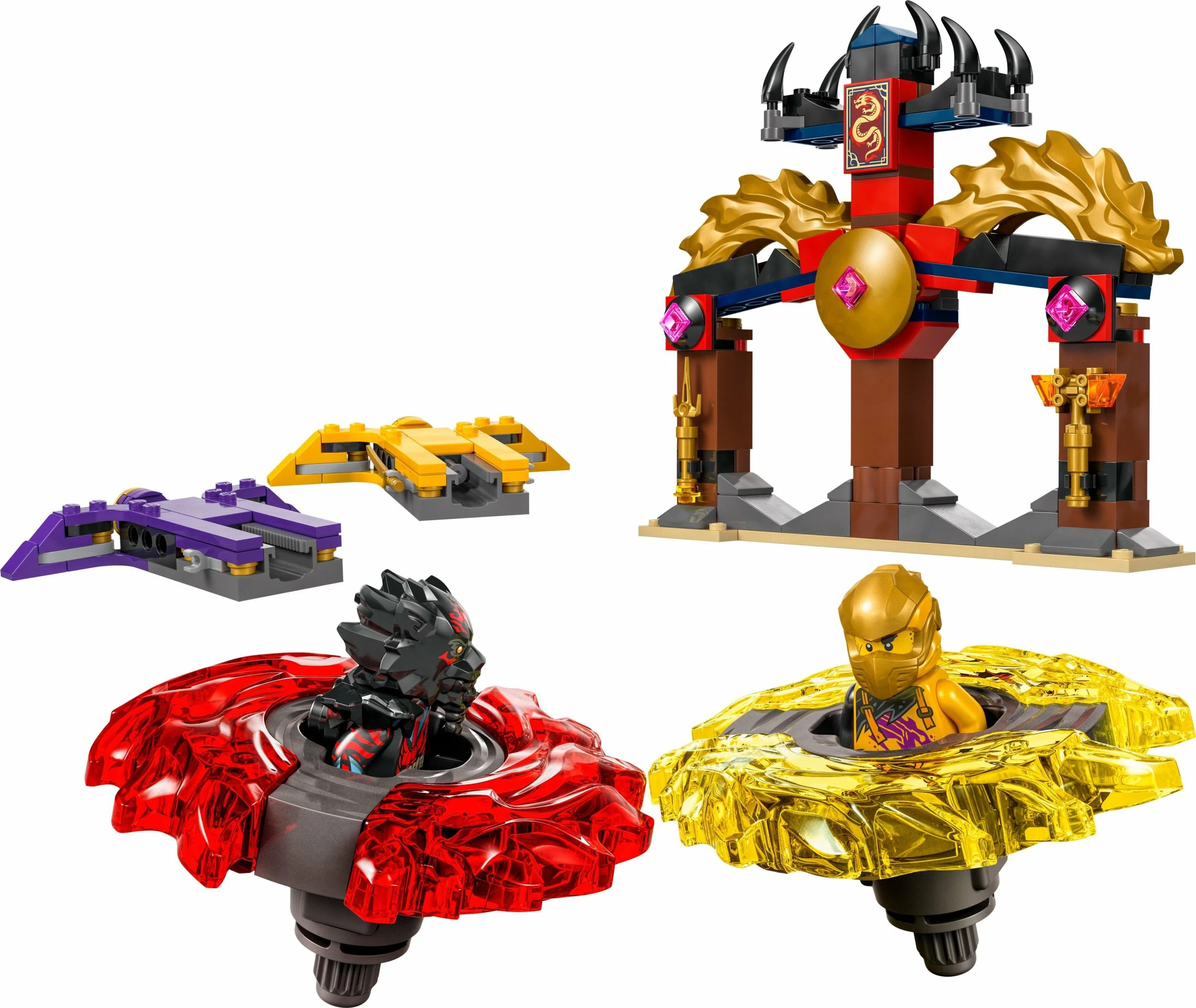 Set ndërtimi LEGO NINJAGO Dragon Spinjitzu Battle Pack 71826, 186 copë, 6+