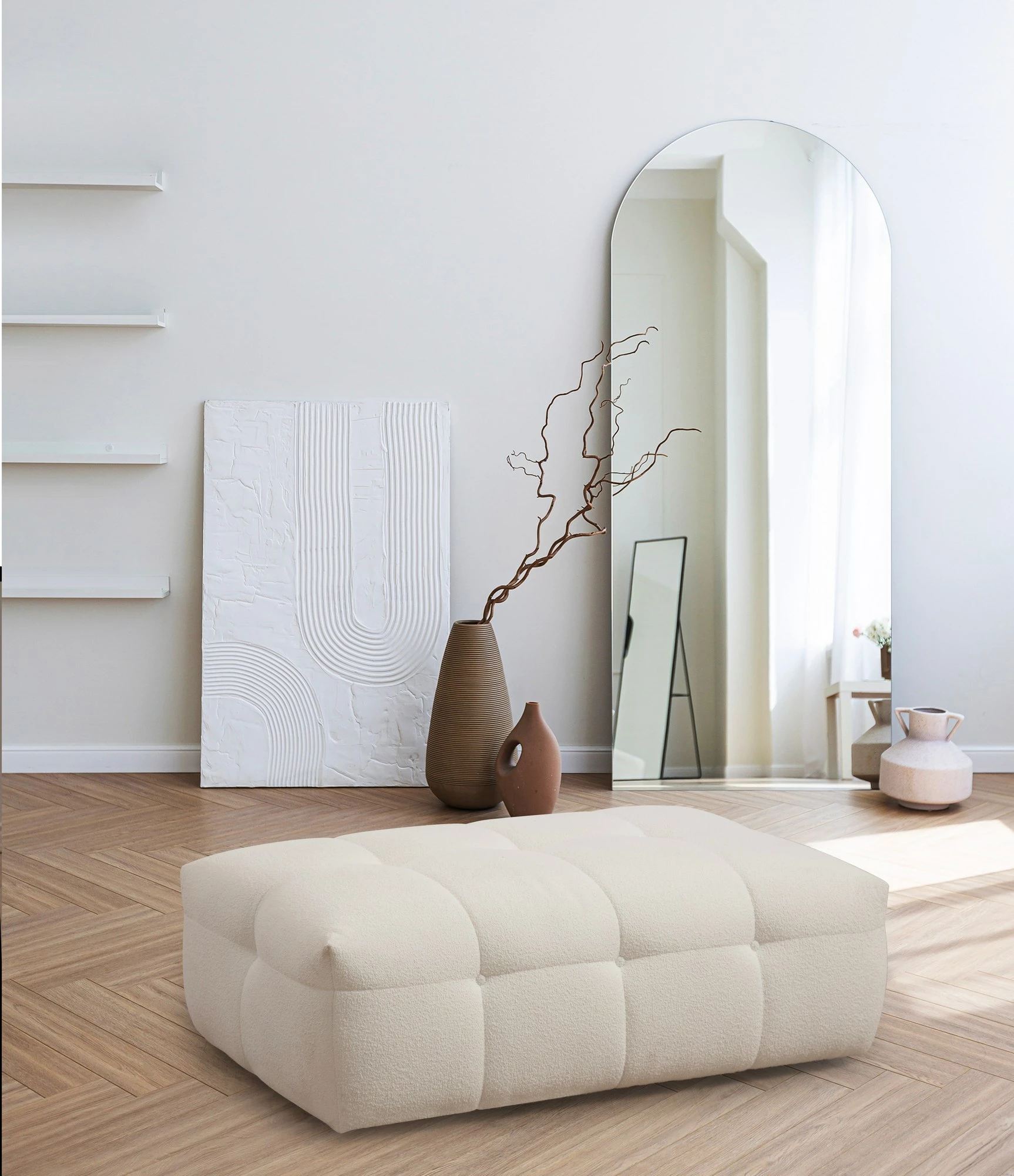 Puf Cady, bezhë, Atelier del Sofa