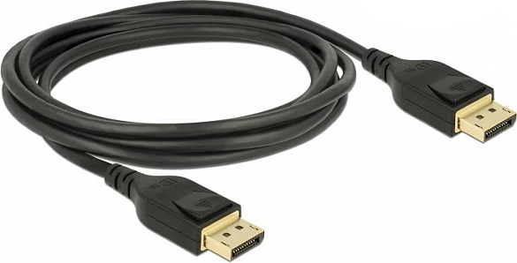 DisplayPort kabllo DeLOCK 85660, 2m, 8K, 32.4 Gbit/s, i zi