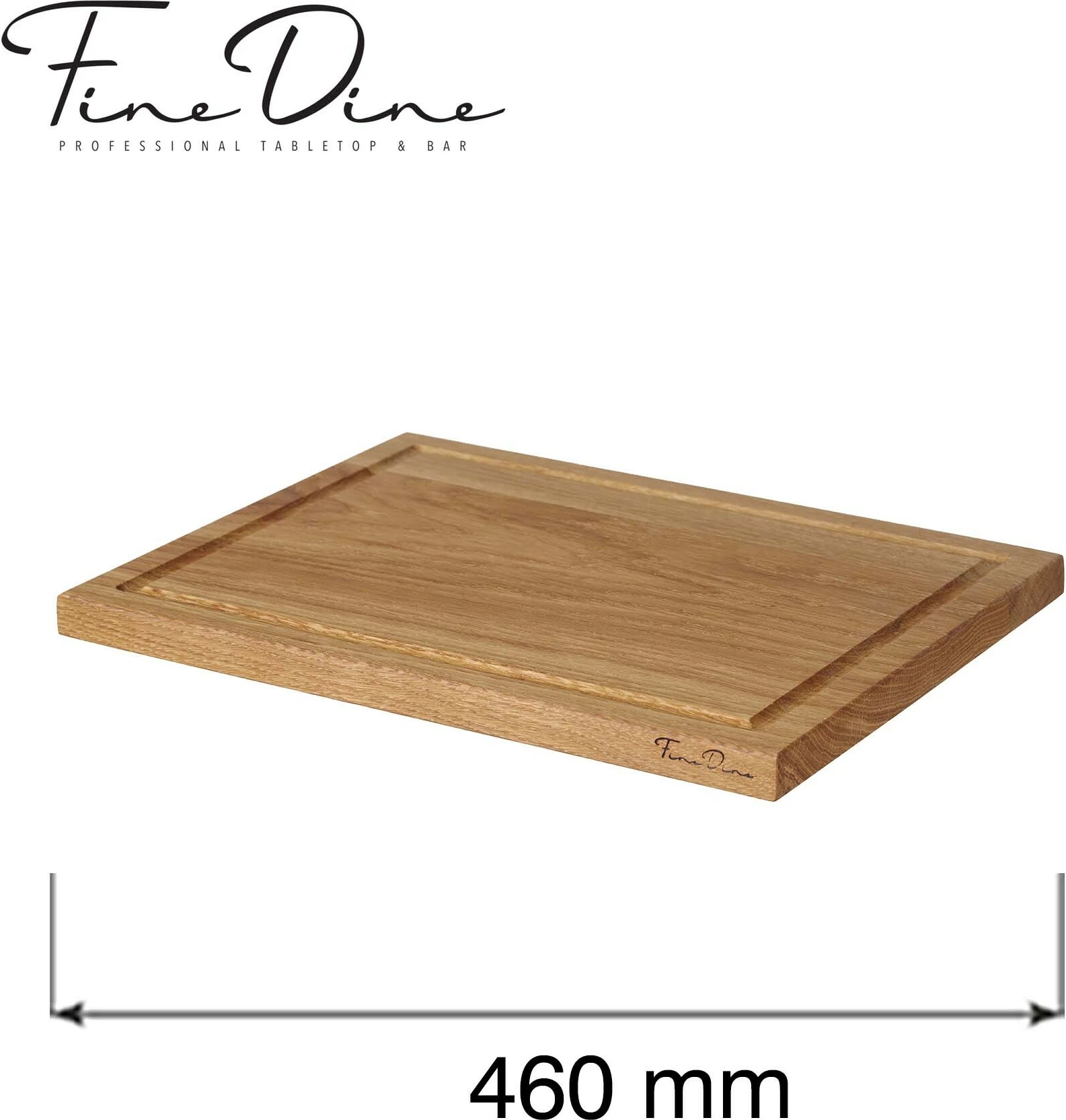 Dërrasë servirjeje Fine Dine Madeira 330x460 mm, dru lisi, kafe