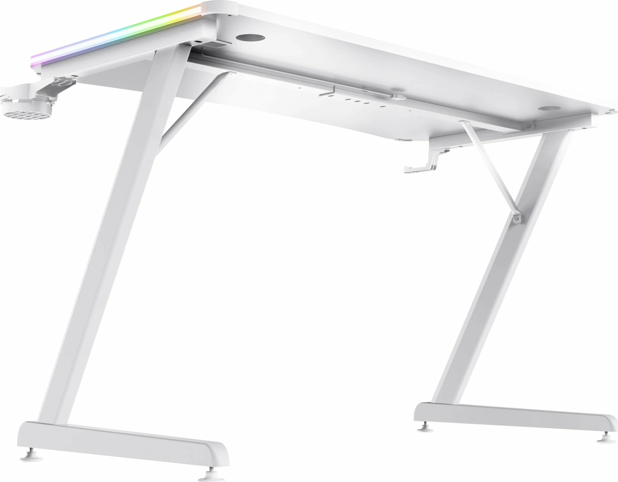Tavolinë gaming Trust GXT 709W Luminus 120x60 cm RGB, e bardhë