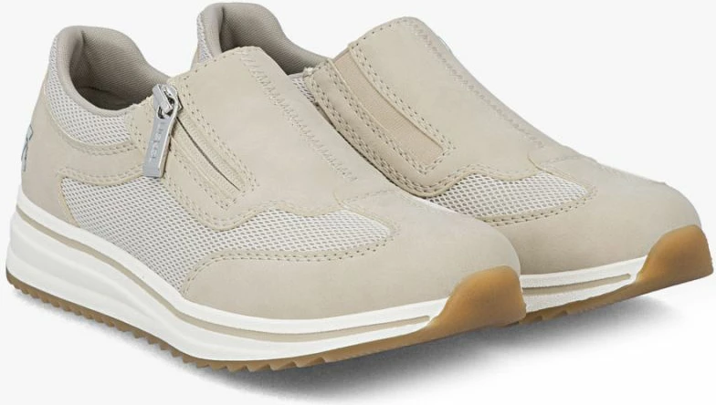 Këpucë me taka Rieker femra, bezhë