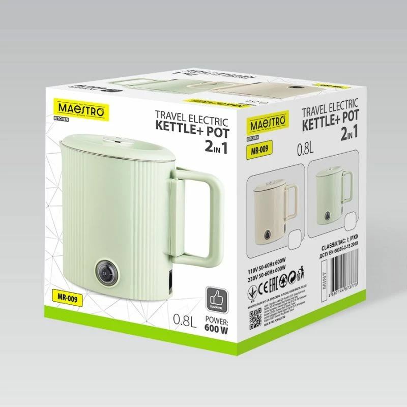 Çajnik elektrik MAESTRO MR-009, bezhë 0.8L