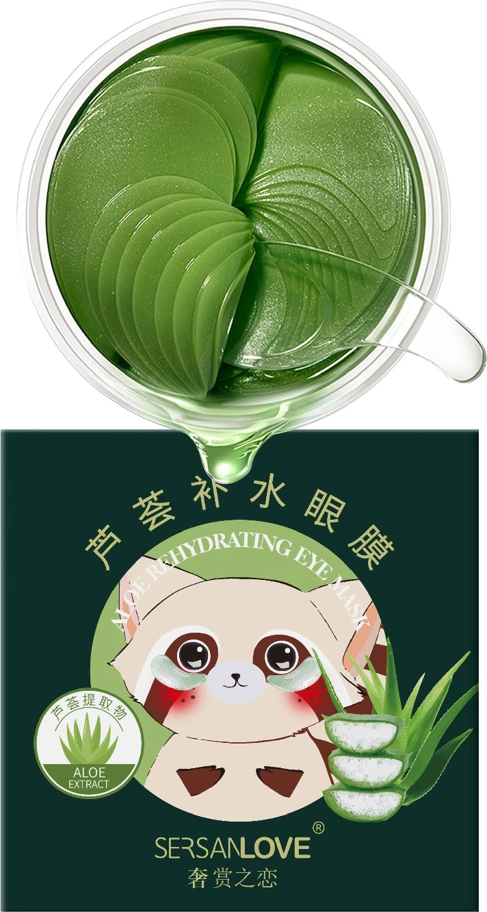 Patches për sy SersanLove Hydrogel me Acid Hialuronik dhe Aloe për femra, 60 copë