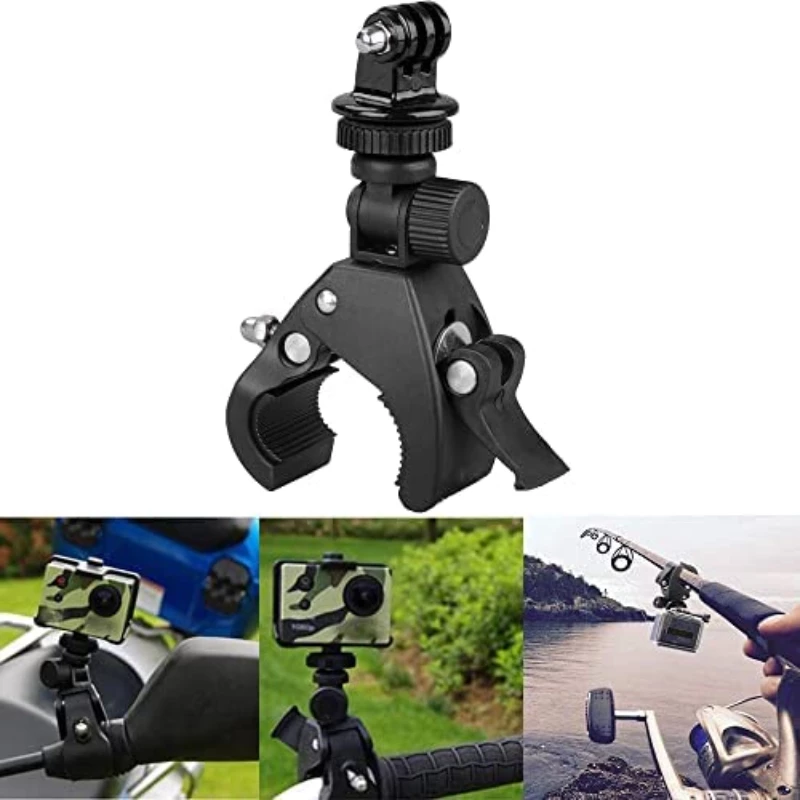 Mbajtës kamerë sportive biçiklete, Hurtel, rrotullim 360°, montim universal, rezistent ndaj vibrimeve, e zezë