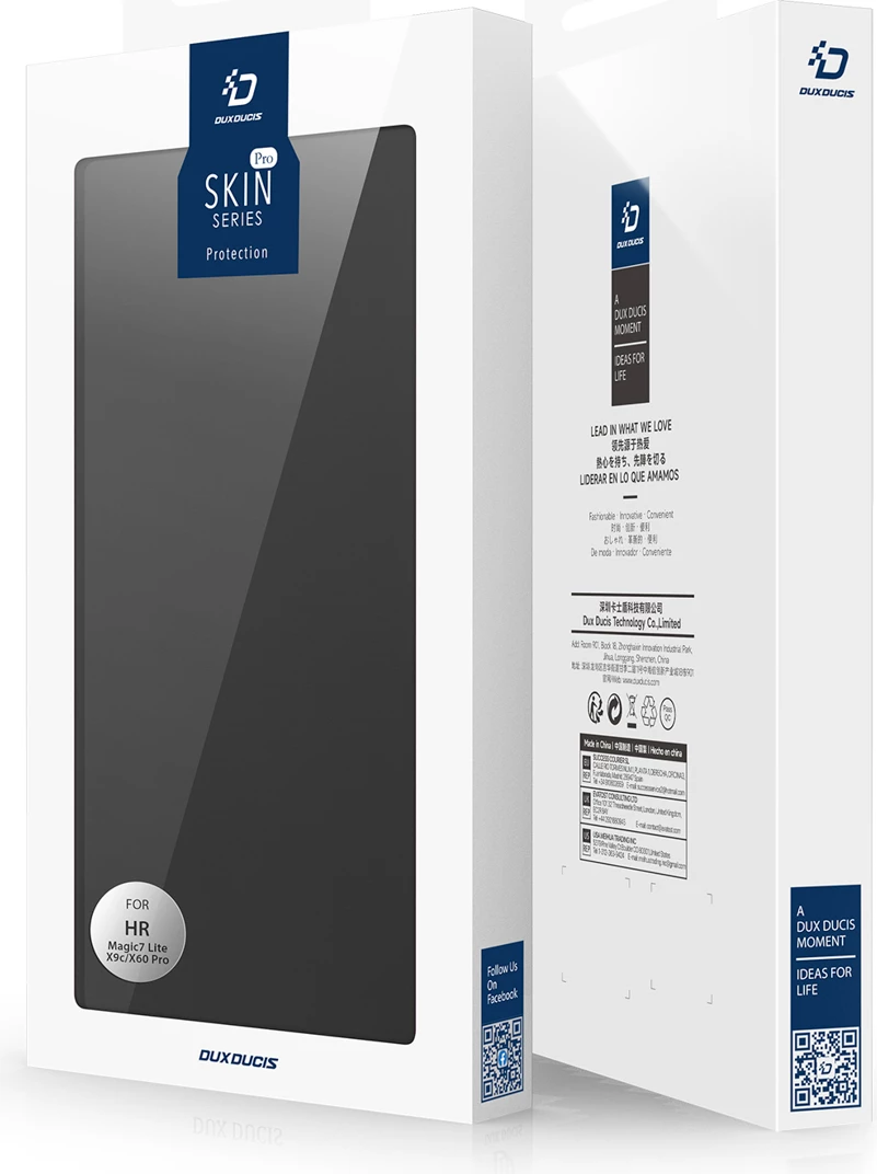Mbështjellës Dux Ducis SkinPro për Honor Magic7 Lite/X9c/X60 Pro, i zi