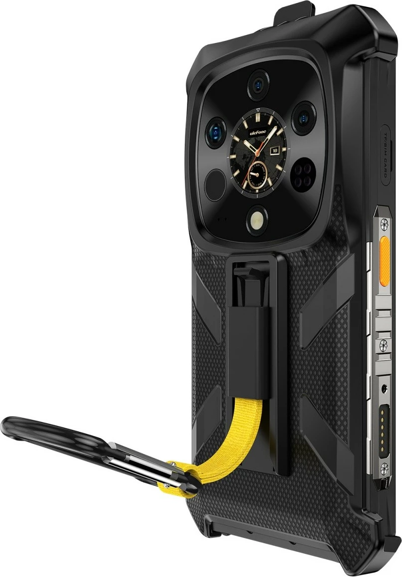 Mbështjellës Ulefone Armor 28 Ultra/28 Ultra Thermal, plastikë, me karabiner dhe klips, i zi